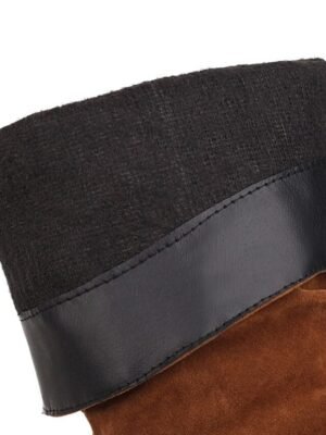 Casual Vintage Slouchy Faux Suede Knee-High Boots - Image 16