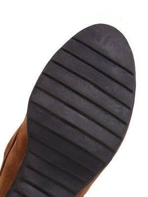 Casual Vintage Slouchy Faux Suede Knee-High Boots - Image 17