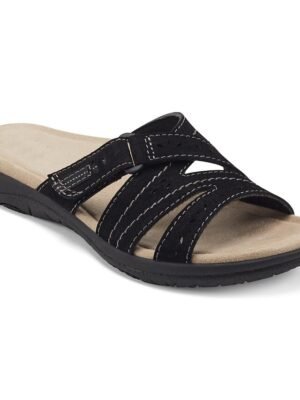 Casual White Adjustable Strap Comfortable Sole Slide Sandals - Image 14