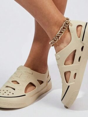 Casual White Hollow-Out Slip-On Sneakers - Image 10