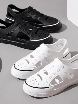 Casual White Hollow-Out Slip-On Sneakers - Image 17