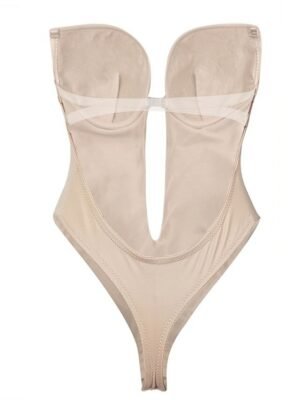 Chic Backless Tummy Control Overbust Bodysuit - Image 11