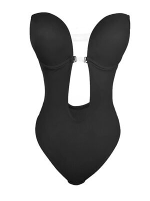Chic Backless Tummy Control Overbust Bodysuit - Image 2