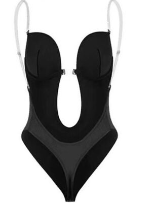 Chic Backless Tummy Control Overbust Bodysuit - Image 4