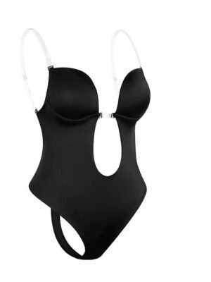 Chic Backless Tummy Control Overbust Bodysuit - Image 5