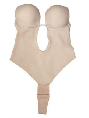 Chic Backless Tummy Control Overbust Bodysuit - Image 7