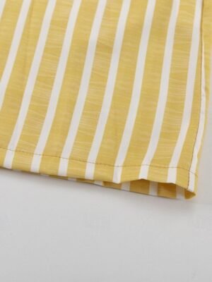 Chic Relaxed Striped Round Neck Sleeveless Short Chemise - Image 12