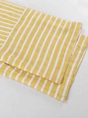 Chic Relaxed Striped Round Neck Sleeveless Short Chemise - Image 14