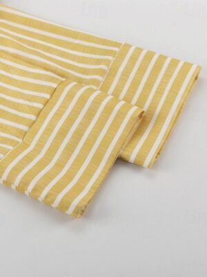 Chic Relaxed Striped Round Neck Sleeveless Short Chemise - Image 15