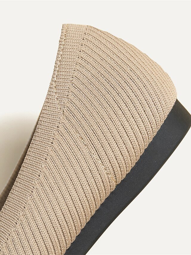 Classic Casual Striped Round Toe Flat Heel Loafer - Image 10