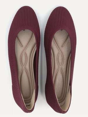 Classic Casual Striped Round Toe Flat Heel Loafer - Image 13