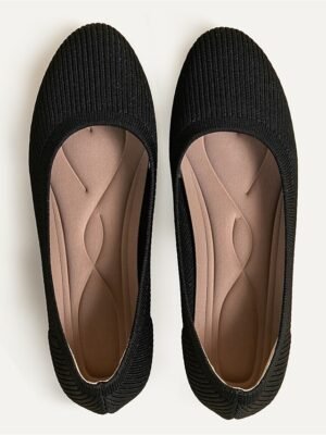 Classic Casual Striped Round Toe Flat Heel Loafer - Image 14