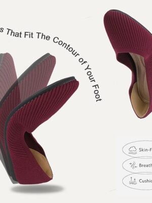 Classic Casual Striped Round Toe Flat Heel Loafer - Image 4