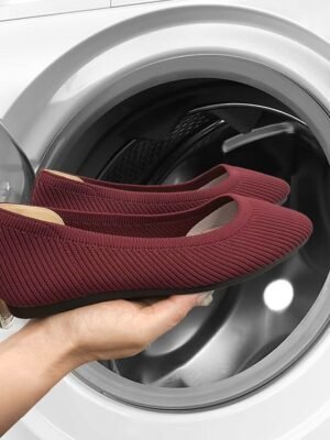 Classic Casual Striped Round Toe Flat Heel Loafer - Image 5