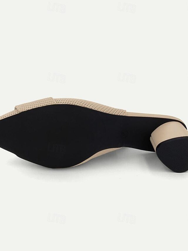 Classic Comfort Block Heel Knit Pointed Toe Loafer - Image 10