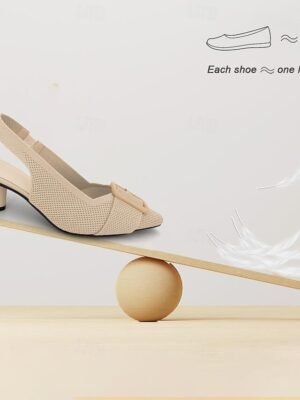 Classic Comfort Block Heel Knit Pointed Toe Loafer - Image 6