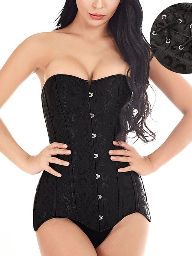 Classic Plus Size Pure Colour Overbust Corset - Image 1