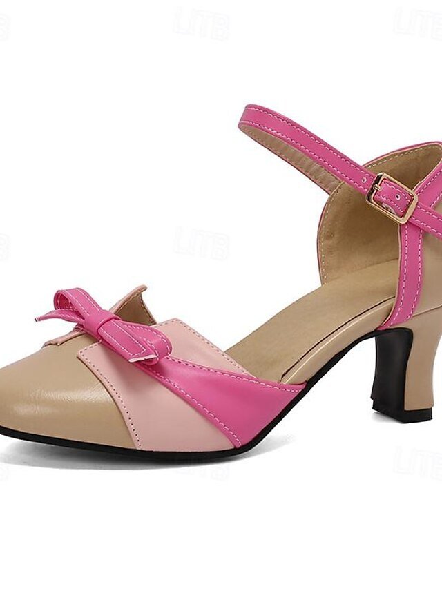 Colourful Mary Jane Bowknot Ankle Strap Party Heels - Image 10