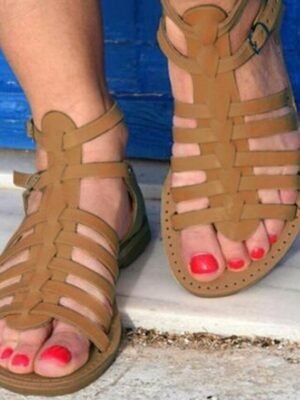 Daily Gladiator Roman Open Toe Flat Sandals - Image 5