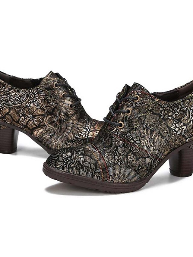 Edwardian Vintage Floral Lace-Up Leather Ankle Boots - Image 14