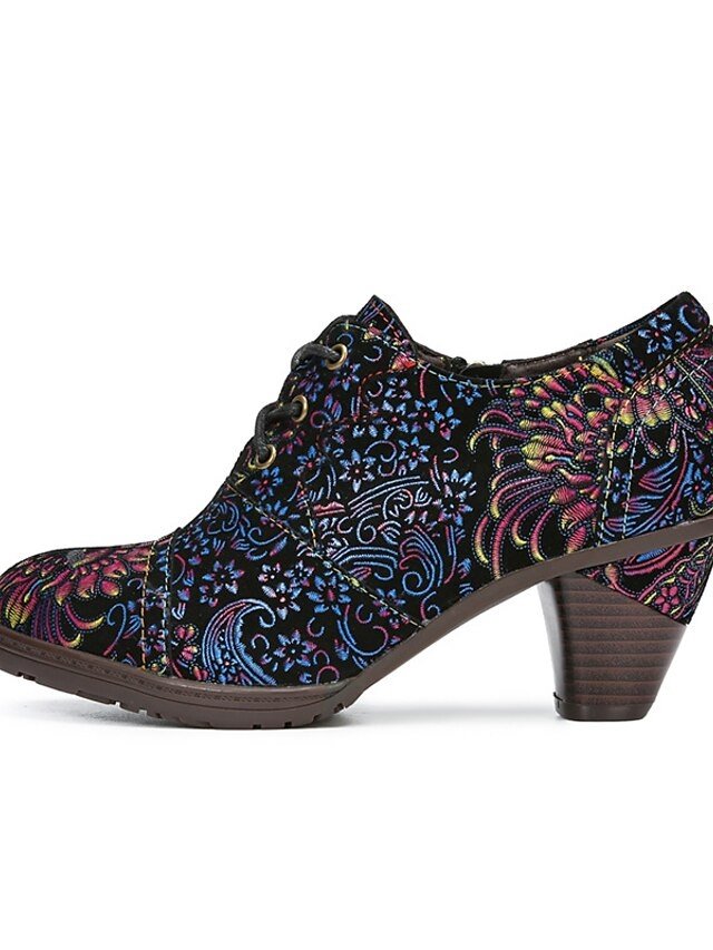 Edwardian Vintage Floral Lace-Up Leather Ankle Boots - Image 24