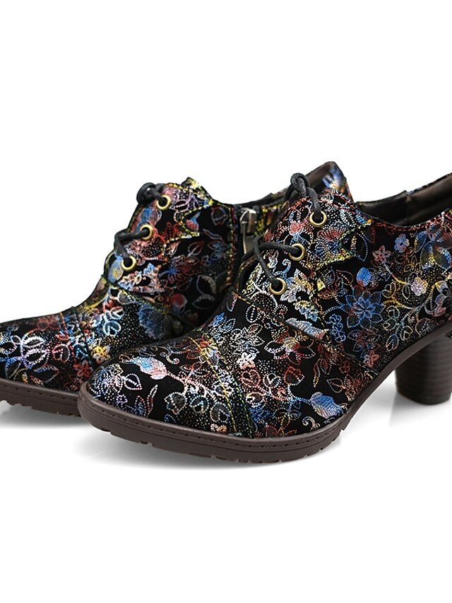 Edwardian Vintage Floral Lace-Up Leather Ankle Boots - Image 27