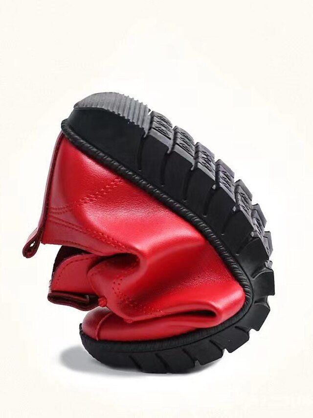 Elegant Casual Flat Heel Round Toe PU Lace-Up Sneakers - Image 2