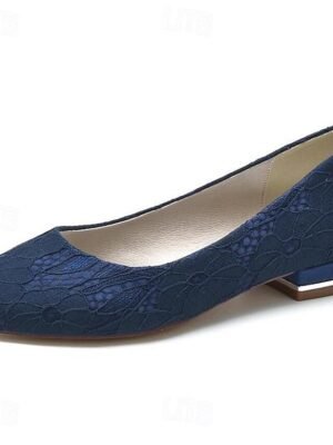 Elegant Lace PU Leather Ballet Flats - Image 11