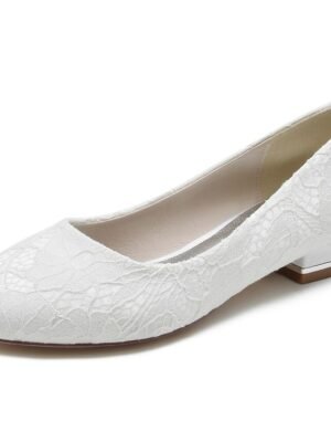 Elegant Lace PU Leather Ballet Flats - Image 9