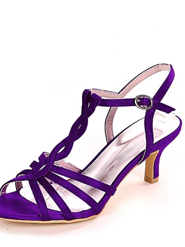 Elegant Mid-Heel Satin Strappy Open-Toe Sandals - Image 1