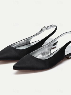 Elegant Navy Blue Slingback Pointed Toe Heels - Image 1