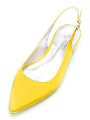 Elegant Navy Blue Slingback Pointed Toe Heels - Image 10