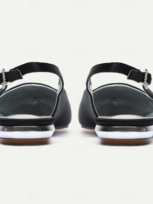 Elegant Navy Blue Slingback Pointed Toe Heels - Image 3