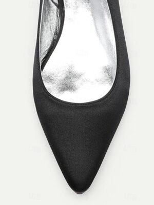 Elegant Navy Blue Slingback Pointed Toe Heels - Image 4