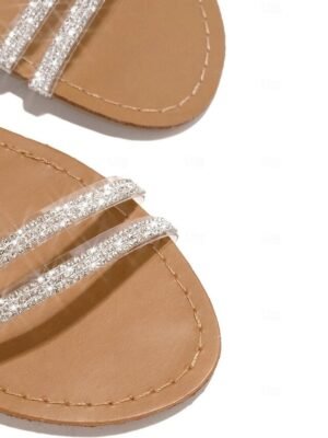 Elegant Rhinestone Strappy Sandals - Image 8
