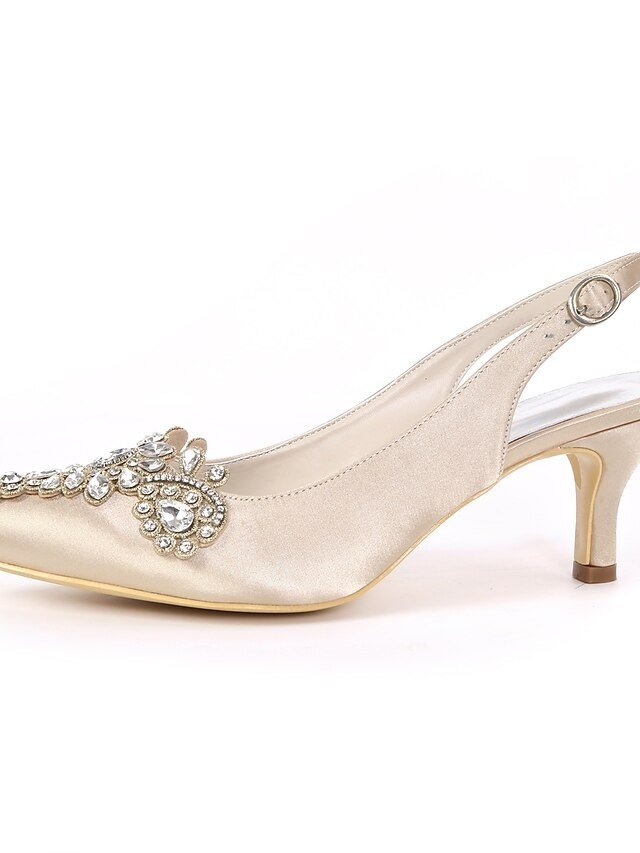 Elegant Slingback Crystal Embellished Heels - Image 1