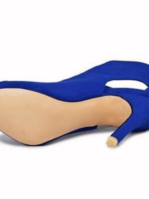 Elegant Strappy Suede Peep Toe High Heel Sandals - Image 7