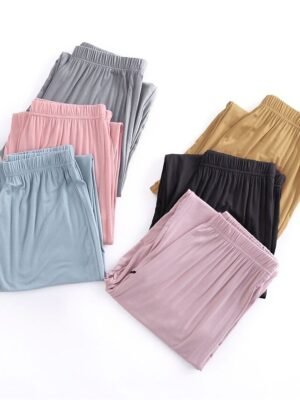 Fashion Comfort V Wire Short Sleeve Home Pajama Set - Image 12