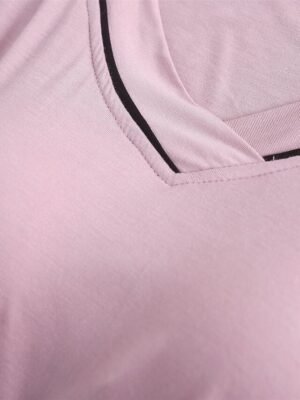 Fashion Comfort V Wire Short Sleeve Home Pajama Set - Image 19