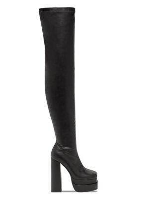 Fashion Over-the-Knee Platform Square Toe Chunky Heel Boots - Image 8