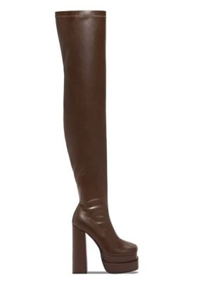 Fashion Over-the-Knee Platform Square Toe Chunky Heel Boots - Image 9