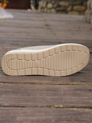 Fashion Slip-On Rhinestone Embellished Black Sneakers - Image 16