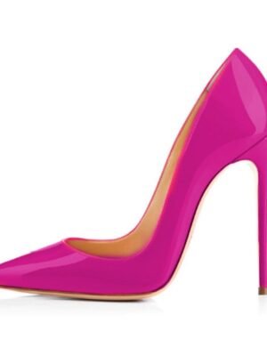 Formal Pointed-Toe Leopard Patent Leather High Heel Shoes - Image 16