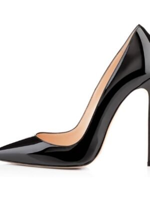 Formal Pointed-Toe Leopard Patent Leather High Heel Shoes - Image 18