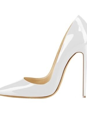 Formal Pointed-Toe Leopard Patent Leather High Heel Shoes - Image 2