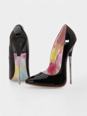 Formal Pointed-Toe Leopard Patent Leather High Heel Shoes - Image 27