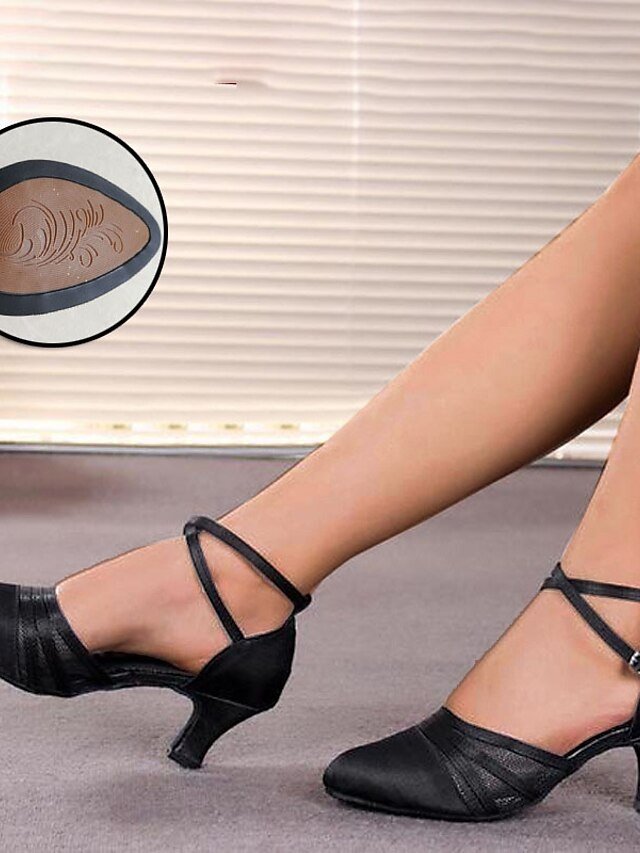 Leopard Print Mesh Strap Dance Shoes - Image 13