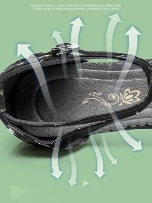 Leopard Print Mesh Strap Dance Shoes - Image 5