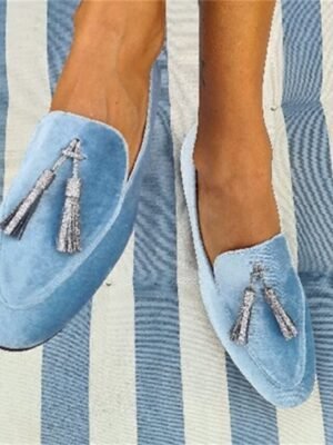 Luxurious Formal Faux Suede Round Toe Loafers - Image 3