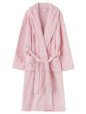 Luxury Warm Plush Lapel Long Sleeve Robe - Image 7